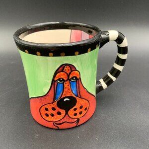 SWAK Lynda Corneille HOUND DOGS Mug Coffee Cup Signed Dog Design 16 oz